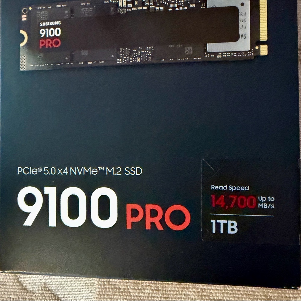 Samsung 9100 PRO Black NVMe M.2 SSD - 1TB - Picture 2 of 4